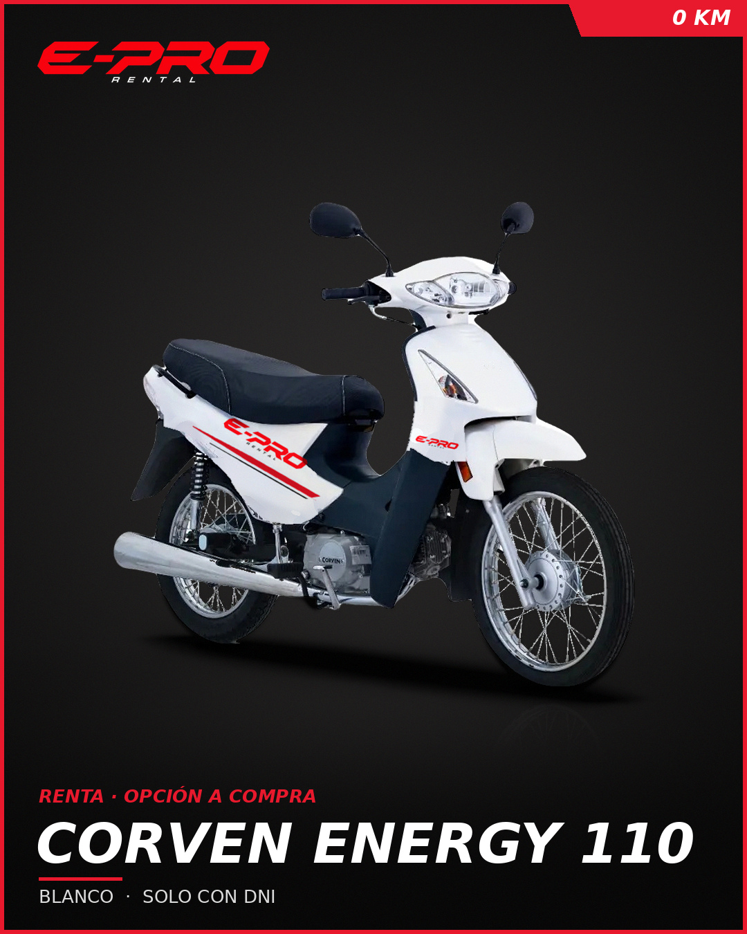 Corven Energy 110 con logo E-PRO Rental