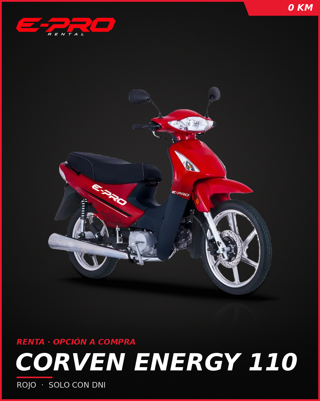 Corven Energy 110 con logo E-PRO Rental